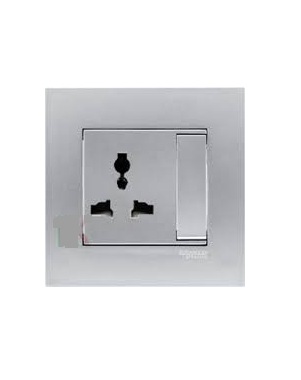 Ổ cắm đơn 3 chấu đa năng có công tắc 13A KB113LS_WE