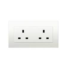 Ổ cắm đôi kiểu anh 13A KBT426_WE